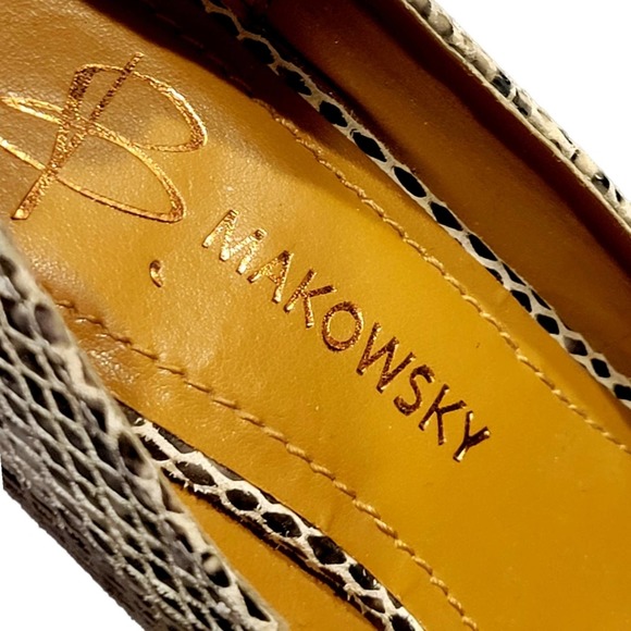 B. Makowsky snakeskin look wedge heels size 6.5 - Picture 7 of 11